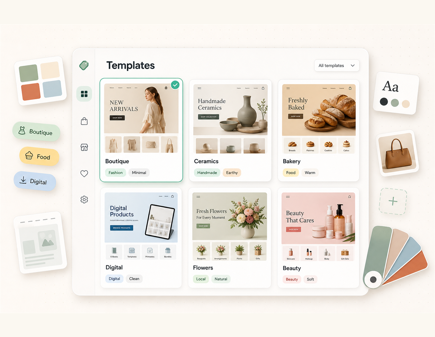 Loomise ecommerce template editor preview